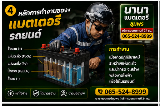 หลักการทำงานของแบตเตอรี่ตะกั่ว-กรด เจาะลึกทุกขั้นตอน