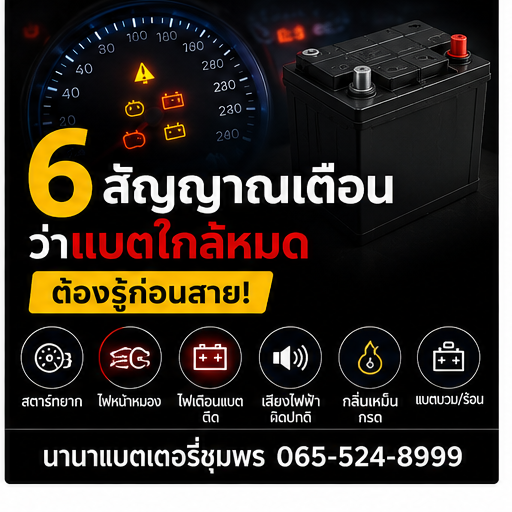 6 สัญญาณเตือนว่าแบตใกล้หมด ต้องรู้!
