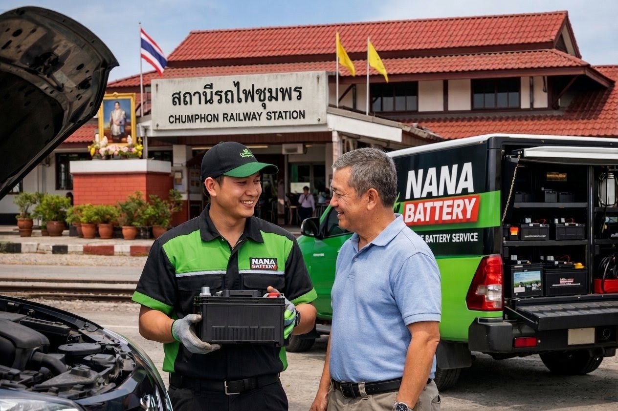 บริการแบตเตอรี่ สถานีรถไฟชุมพร