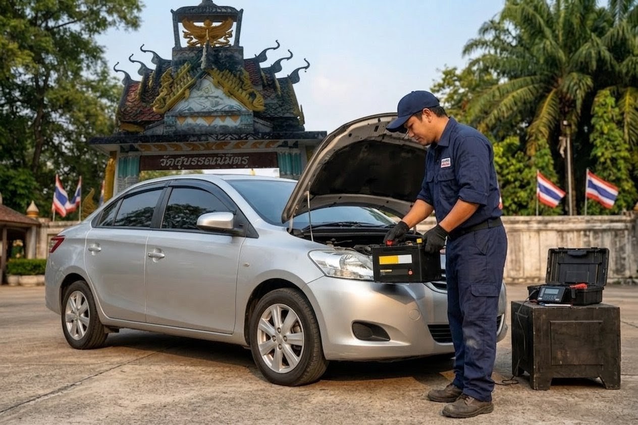 เปลี่ยนแบตเตอรี่ วัดสุบรรณนิมิตร ตากแดด